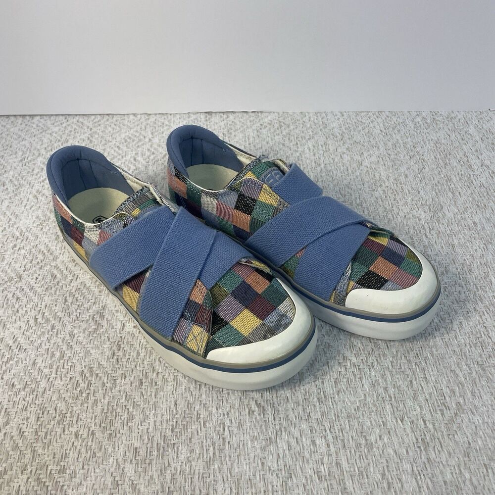 Keen Womens 5.5 Elsa III Gore Patchwork Slip-On Blue Straps Sneakers Open Box - Picture 1 of 8